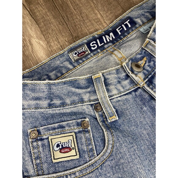Cruel Girl Jeans Womens 5 Long 27x34 Blue Denim Pants Slim Fit Cowgirl Vintage - Picture 6 of 7